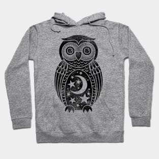 Moon Star Owls Love Owl Design Hoodie